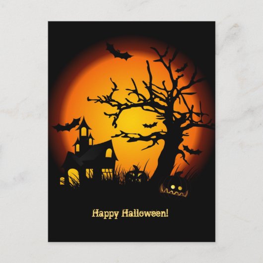 Spuk House Halloween Postacard Postkarte (Vorderseite)