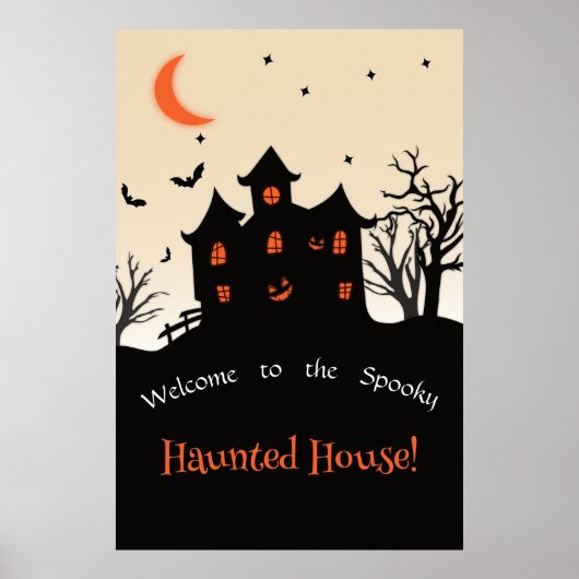 Spuk House Halloween Silhouet Foam Boards Poster (Vorne)