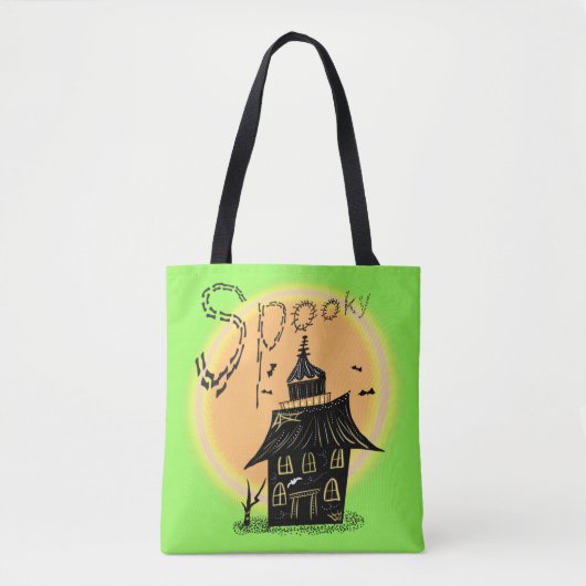 Spuk House Halloween Spooky Neon Tasche (Vorderseite)