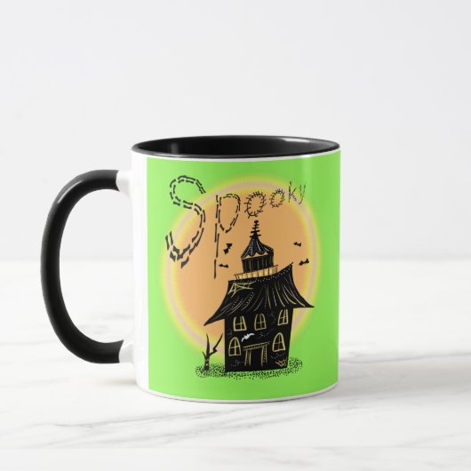 Spuk House Halloween Spooky Neon Tasse (Links)