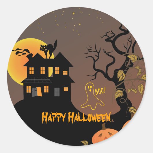 Spuk House Halloween Stickers (Vorderseite)