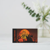 Spuk House Halloween Visitenkarte (Stehend Vorderseite)