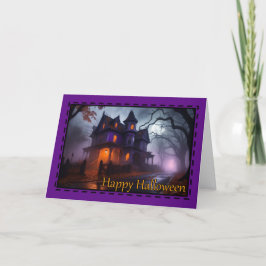 Spuk House Happy Halloween Card Feiertagskarte