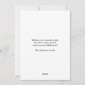 Spuk House Happy Halloween Card Feiertagskarte (Rückseite)