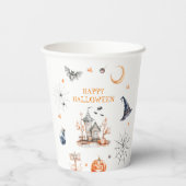 Spuk House Happy Halloween Pappbecher (Rückseite)