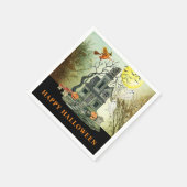 Spuk House Happy Halloween Party Serviette (Ecke)