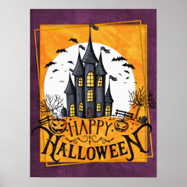 Spuk House Happy Halloween Poster