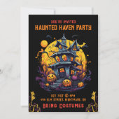 Spuk House Haven Halloween-Party Einladung (Vorderseite)