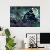 Spuk House Horror Poster - Ghoful Mansion (Heimbüro)