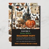 Spuk House Kids Costume Party Halloween Einladung (Vorne/Hinten)