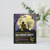 Spuk House Kids Halloween-Party Einladung Postkarte (Stehend Vorderseite)