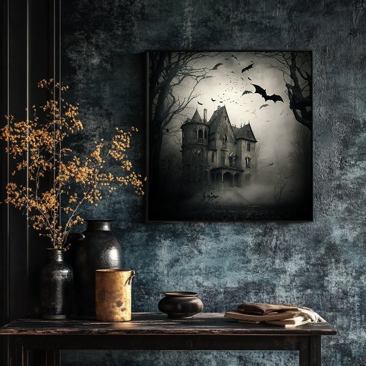 Spuk-House-Poster - Halloween Spooky Print Poster