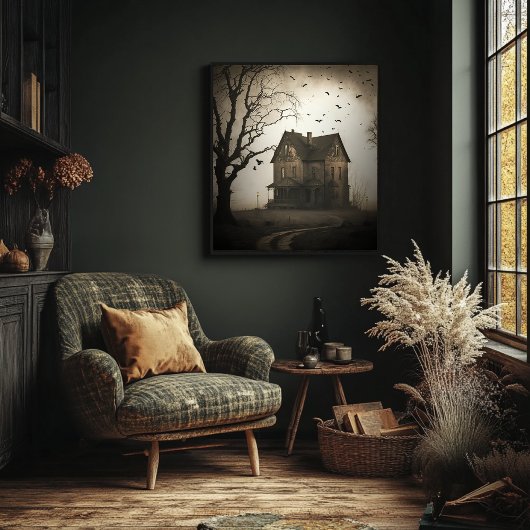 Spuk-House-Poster - Halloween Spooky Print Poster