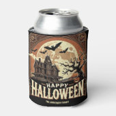 Spuk House Pumpkins Spooky Beängstigend Halloween Dosenkühler (Kanne Vorderseite)