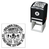 Spuk House Skull Crossbones Name Adresse Permastempel (Beispiel)