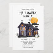 Spuk House Spooky Ghost Halloween-Party Einladung (Vorne/Hinten)