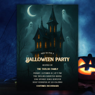 Spuk House Spooky Ghosts Halloween-Party Einladung
