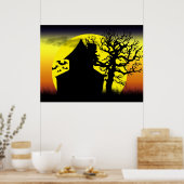Spuk House Sunset Poster Print (Küche)