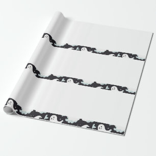Spuk House Trick Leckerei Halloween Geschenkpapier