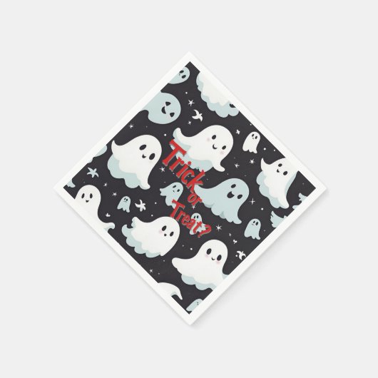 Spuk House Trick Leckerei Halloween Serviette (Ecke)