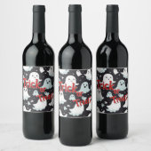 Spuk House Trick Leckerei Halloween Weinetikett (Flaschen)