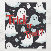 Spuk House Trick Leckerei Halloween Weinetikett (Einzelnes Label)
