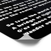 Spuk Houses Gedicht von Henry Wadsworth Longfellow Poster (Ecke)