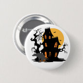 Spuk Howl: Pup Halloween Kackend Button (Vorne & Hinten)