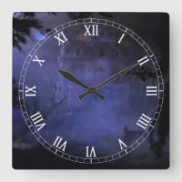 Spuk Hügel-Haus-Quadrat-römische Ziffern-Uhr