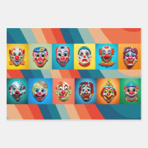 Spuk Karneval: Vintage Clownmasken zu Halloween