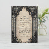 Spuk Kathedrale Halloween Einladung (Stehend Vorderseite)