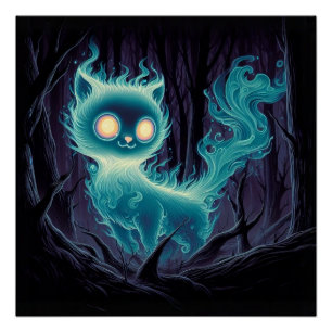 Spuk Katzenglänzchen Poster