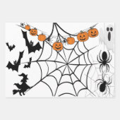 Spuk Kürbisgeschenk Weiß zu Halloween Geschenkpapier Set (Vorderseite)
