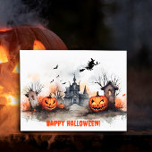 Spuk Kürbishexe Postkarte