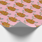 Spuk Kürbislaterne Geschenkpapier (Ecke)