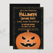 Spuk Kürbislaterne Pumpkin Halloween-Party Einladung (Vorne/Hinten)