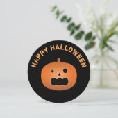Spuk Kürbislaterne Pumpkin Halloween-Party Einladung (Stehend Vorderseite)