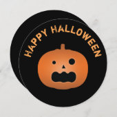 Spuk Kürbislaterne Pumpkin Halloween-Party Einladung (Vorne/Hinten)