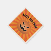 Spuk Kürbislaterne Pumpkin Halloween-Party Serviette (Ecke)