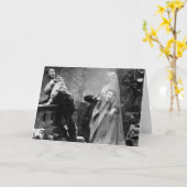 Spuk Leitung - Vintages Ghost-Foto 1880 Karte (Gelbe Blume)