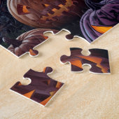 Spuk Leuchtturm mit Spooky Pumpkins Puzzle (Seite)