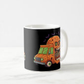 Spuk LKW-LKW-Ausflug - grauenhafter Halloween-Schä Kaffeetasse (VorderseiteRechts)