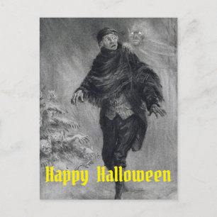 Spuk Man Happy Halloween Ghosts Postkarte