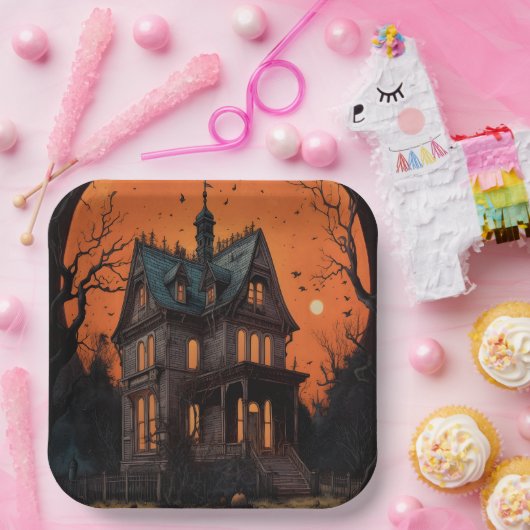 Spuk Mansion Adult Halloween-Party Pappteller (Party)