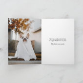 Spuk Mansion Bats Pumpkins Foto Halloween Karte (Innenseite)