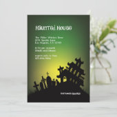 Spuk Mansion Halloween-Party Einladung (Stehend Vorderseite)