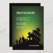 Spuk Mansion Halloween-Party Einladung (Vorne/Hinten)