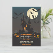 Spuk Mansion Halloween-Party Einladung (Stehend Vorderseite)