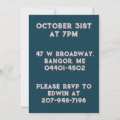 Spuk Mansion Halloween-Party Einladung (Rückseite)