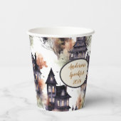 Spuk Mantel Custom Halloween Paper Cups Pappbecher (Rückseite)